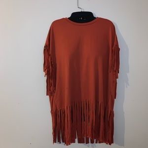 Shein Curve Burnt Orange Top